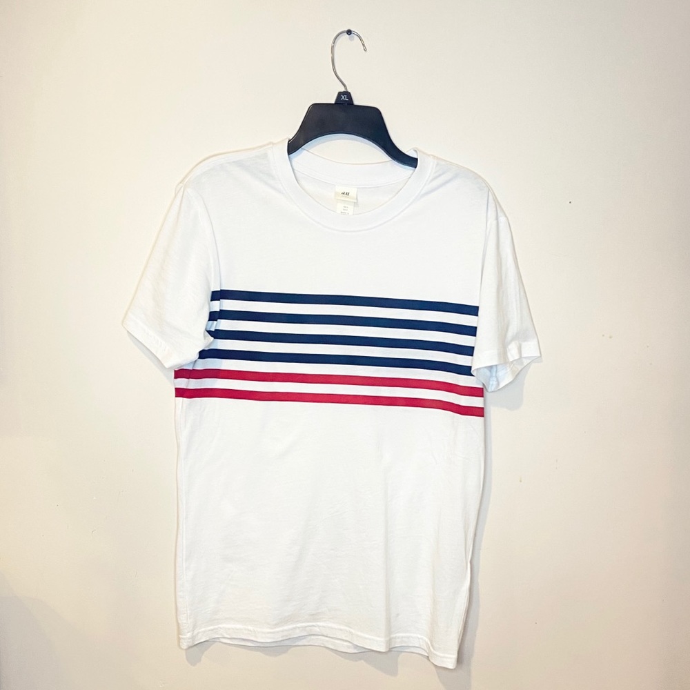 H&M Red White Blue Striped T-Shirt